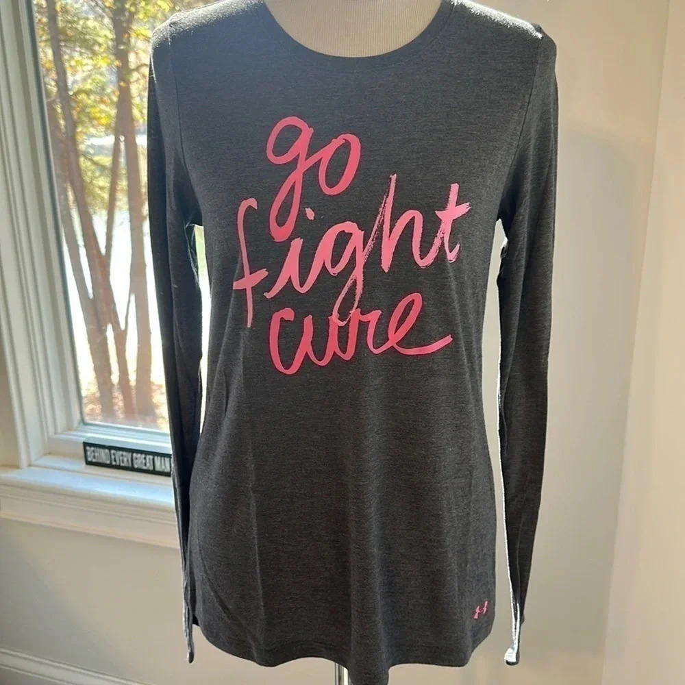 Under Armour Breast Cancer LS Tee, Medium, EUC